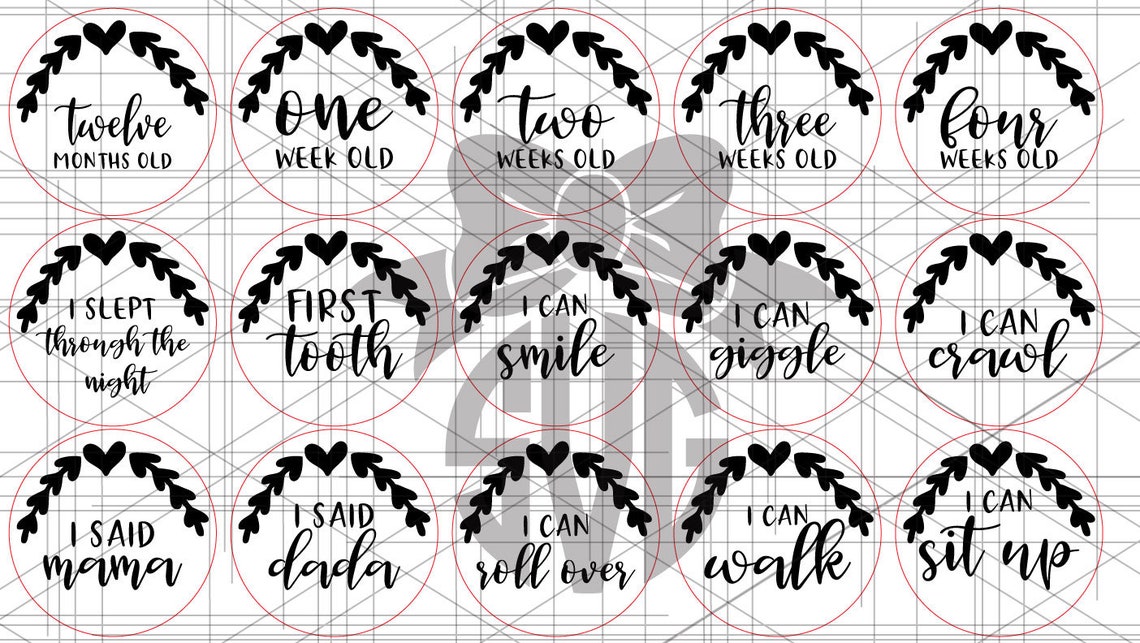 Download Baby Milestone Marker and Closet Divider Digital Cut ...