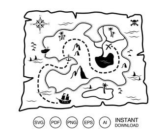 Treasure map SVG