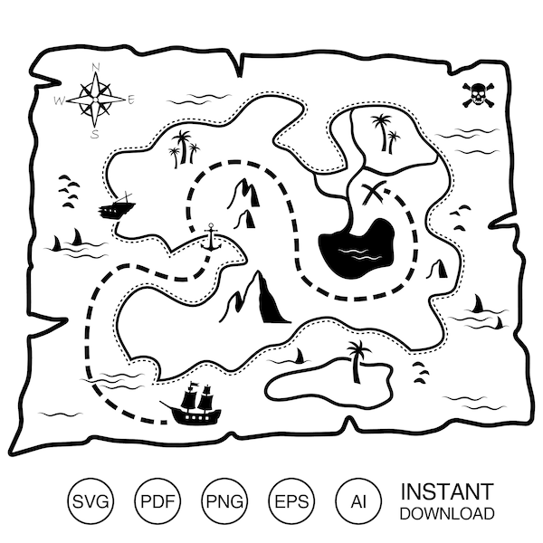 Treasure map SVG