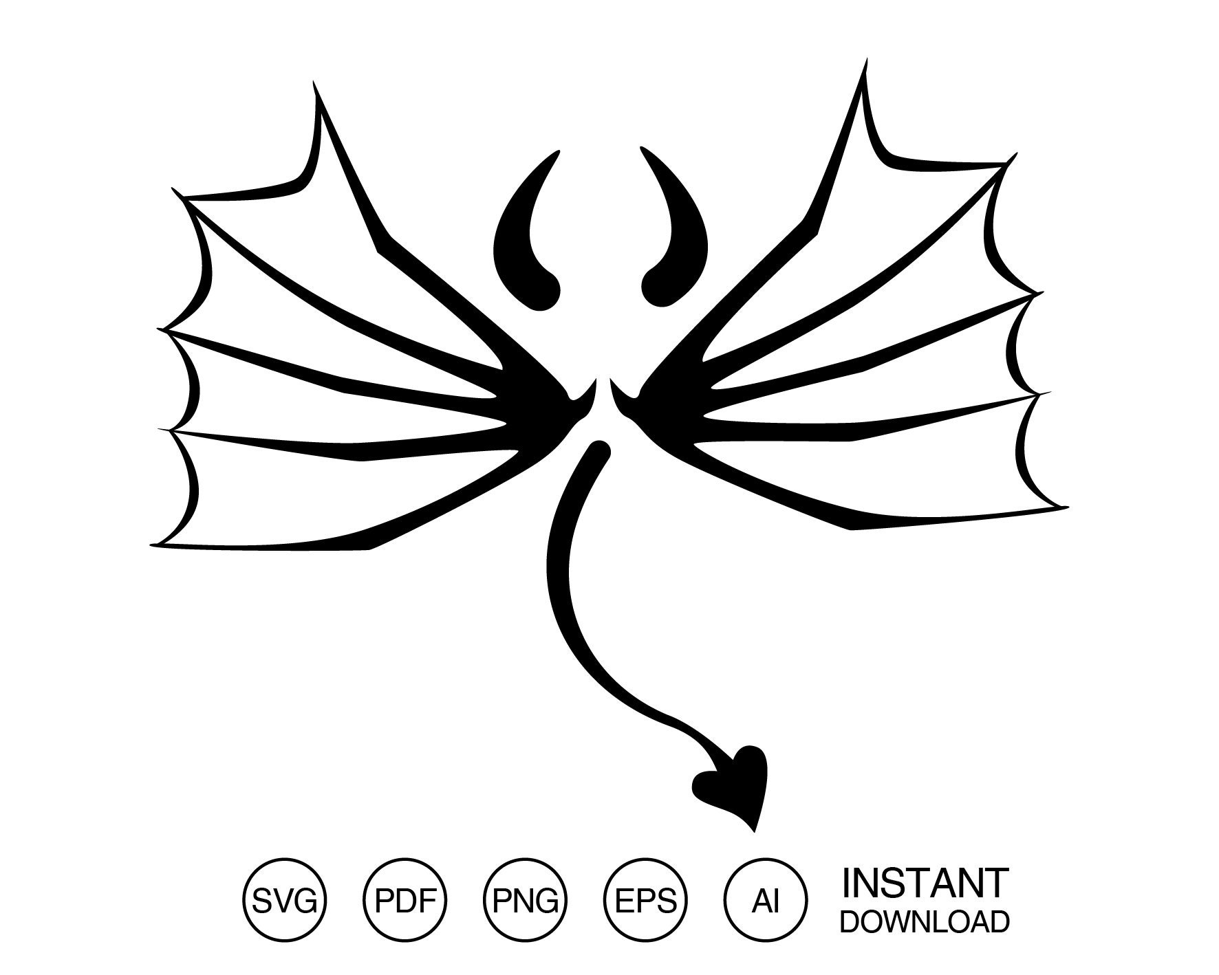 Demon wings SVG