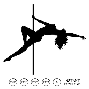 Puede incluir: Silueta de una persona realizando un baile de barra, con su cuerpo contorsionado alrededor de la barra.