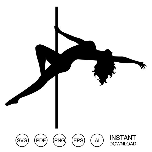 Pole dancer SVG