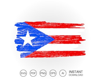 Puerto Rico Flag SVG  | Not for Cricut