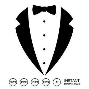 Tuxedo SVG, Vector Cut Files (Digital Download)