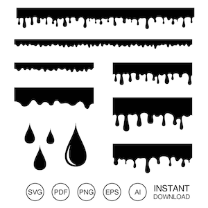 dripping borders bundle SVG cut file for Cricut and Silhouette