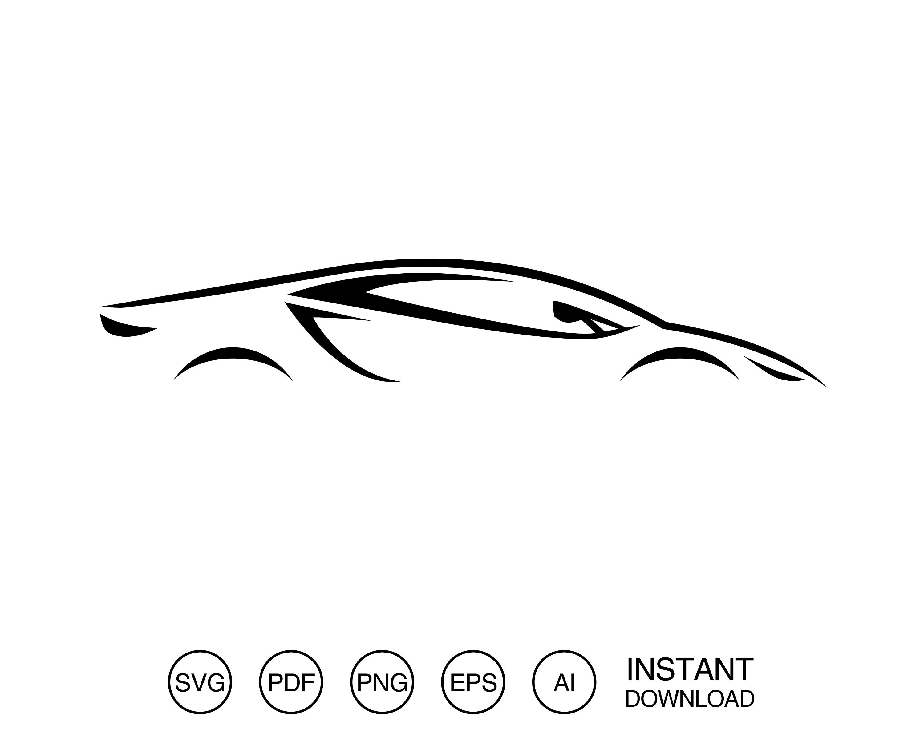 Sports Car Outline Logo