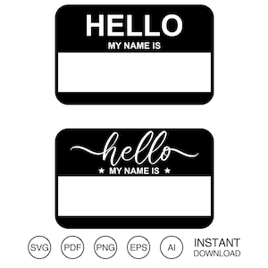 Hello My Name Is SVG