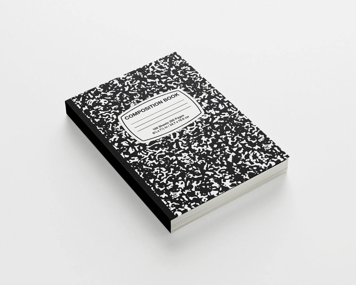 Composition Book SVG / Notebook Label Template Etsy