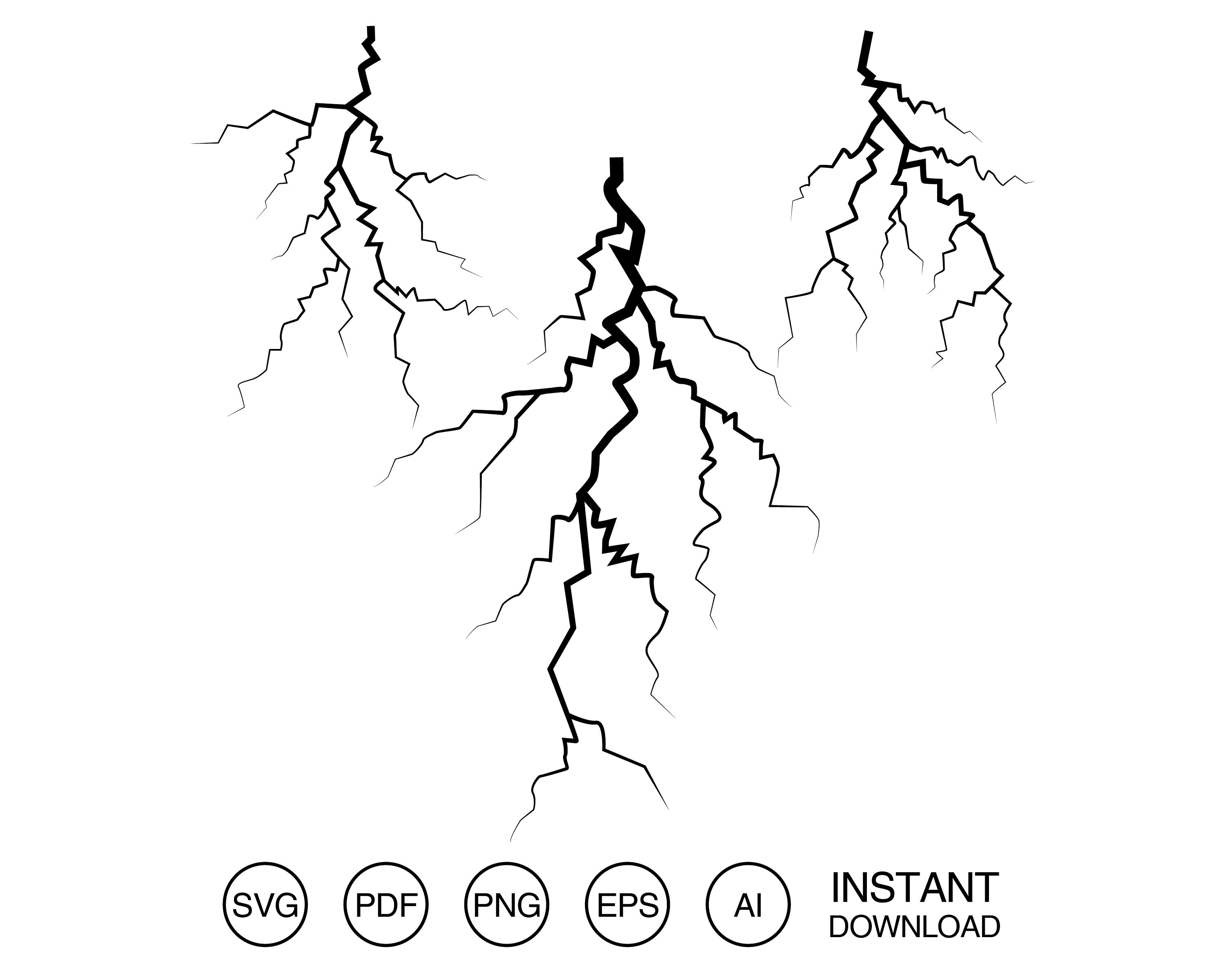 Lightning Bolts Svg - Etsy