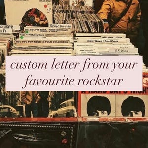 ¡Carta personalizada de tu estrella de rock favorita!