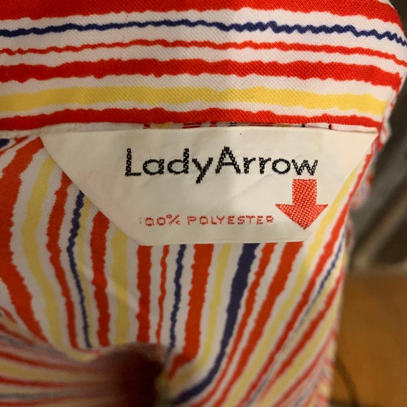 Medium Small Vintage 70s Lady Arrow polyester dag… - image 4