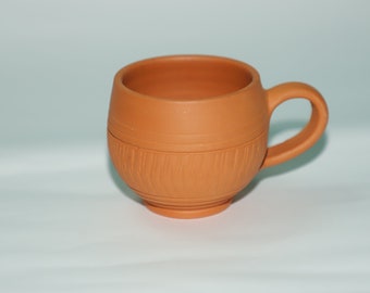 cup set Terracotta handicraft  4 tea cup / kullad set organic glazed reusable Round shape tea cup