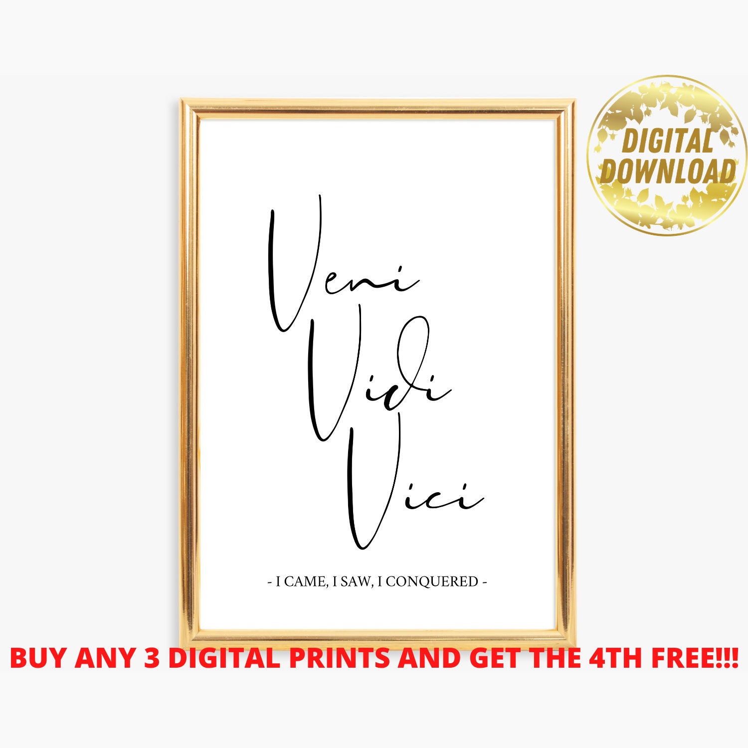 Veni Vidi Vici Posters and Art Prints for Sale