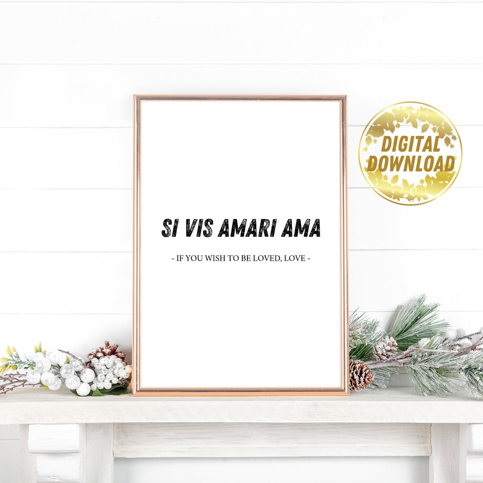 Si Vis Amari Ama If You Wish to Be Loved Love DIGITAL Etsy