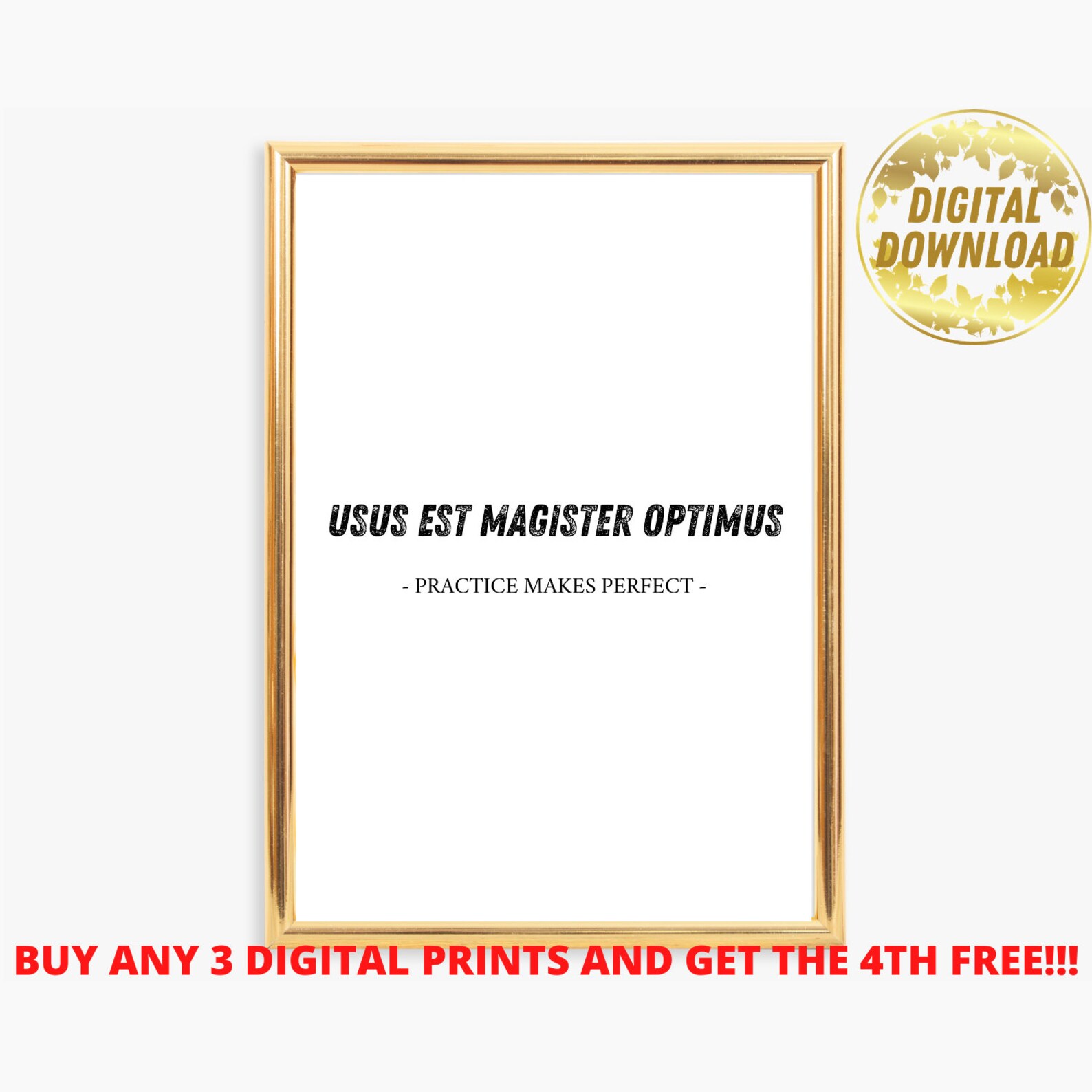 Usus Est Magister Optimus Practice Makes Perfect DIGITAL Etsy
