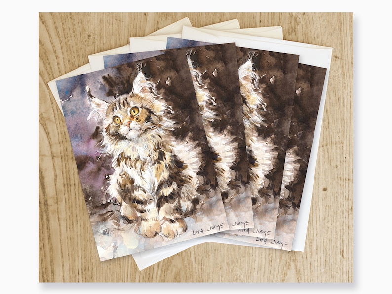 Willow Kitty Notecard Pack SET of 4