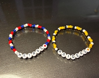 heated rivalry team (shortened) beaded bracelets