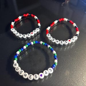 hughes brothers nhl beaded bracelets