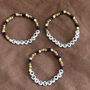 vegas golden knights custom beaded bracelets