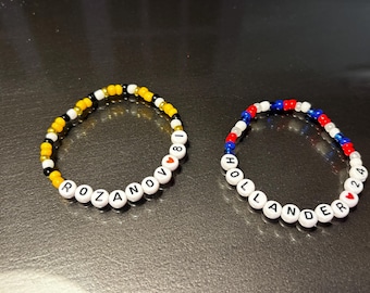 heated rivalry name beaded bracelets