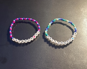 heated rivalry pride name beaded bracelets