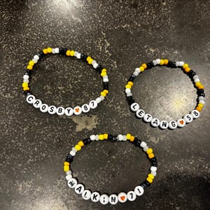pittsburgh penguins custom beaded bracelets