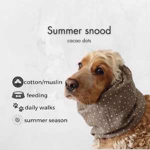 Cacao ademende mousseline hondensjaal | Katoenen zomersjaal cocker-spaniël | Basset | Afghaans | Cavalier | Zetter | Springer-oorkussentjes