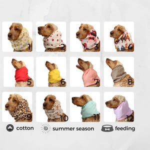 Ademende katoenen mousseline halsband voor hond, natuurlijke zomer cocker spaniel oorbeschermer, cavalier, basset hound, setter oorhoes
