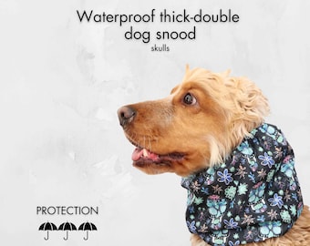 Black Waterproof Dog Snood | Baset Hound Dog Snood | Cavalier Dog Snood | Cocker Spaniel Ear Protector|