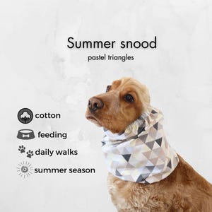 Cotton Dog Snood | Handmade Summer Snood For Dog | Cocker Spaniel Snood | Basset Snood | Cavalier Snood | Long - Eared Dog Snood