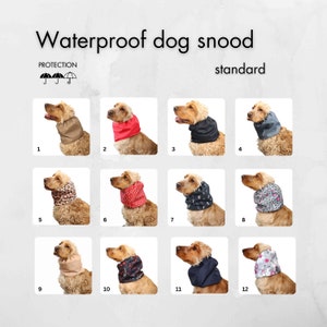 Waterproof dog snood | Cavalier Snood | Cocker Spaniel Snood | Basset Hound Snood | Poodle Snood | Dog ear Cover | Dog Ear Protector