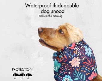 Snood pour chien épais imperméable bleu marine | Protecteur d'oreille Cavalier | Couvre-oreilles Cocker Spaniel | Snood Basset Hound