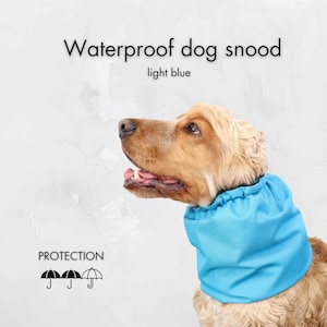 Snood imperméable pour chien | Snood Bleu Ciel Pour Chien l Basset | Épagneul cocker | Snood Setter | Protecteur d’oreille caniche | Snood pour chien pour les promenades quotidiennes