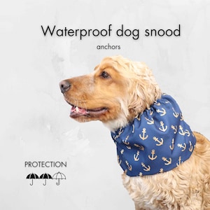 Tour de cou imperméable pour chien | Tour de cou Cavalier | Snood cocker spaniel | Snood caniche | Snood pour Basset Hound | Tour de cou pour chien à longues oreilles