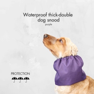 Purple Waterproof Thick Dog Snood | Dog Ear Cover | Minimalistic Dog Ear Scarf | Basset Hound Snood | Cocker Spaniel Snood