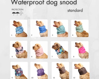 Waterproof dog snood | cocker spaniel snood | basset snood | cavalier snood | setter | poodle snood | dog ear protector | dog ear cover