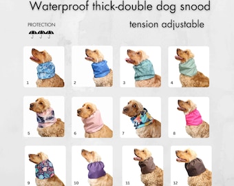 Waterproof adjustable dog snood | Thick - Double cocker spaniel snood | Basset hound snood | Poodle snood | Springer snood | Cavalier snood