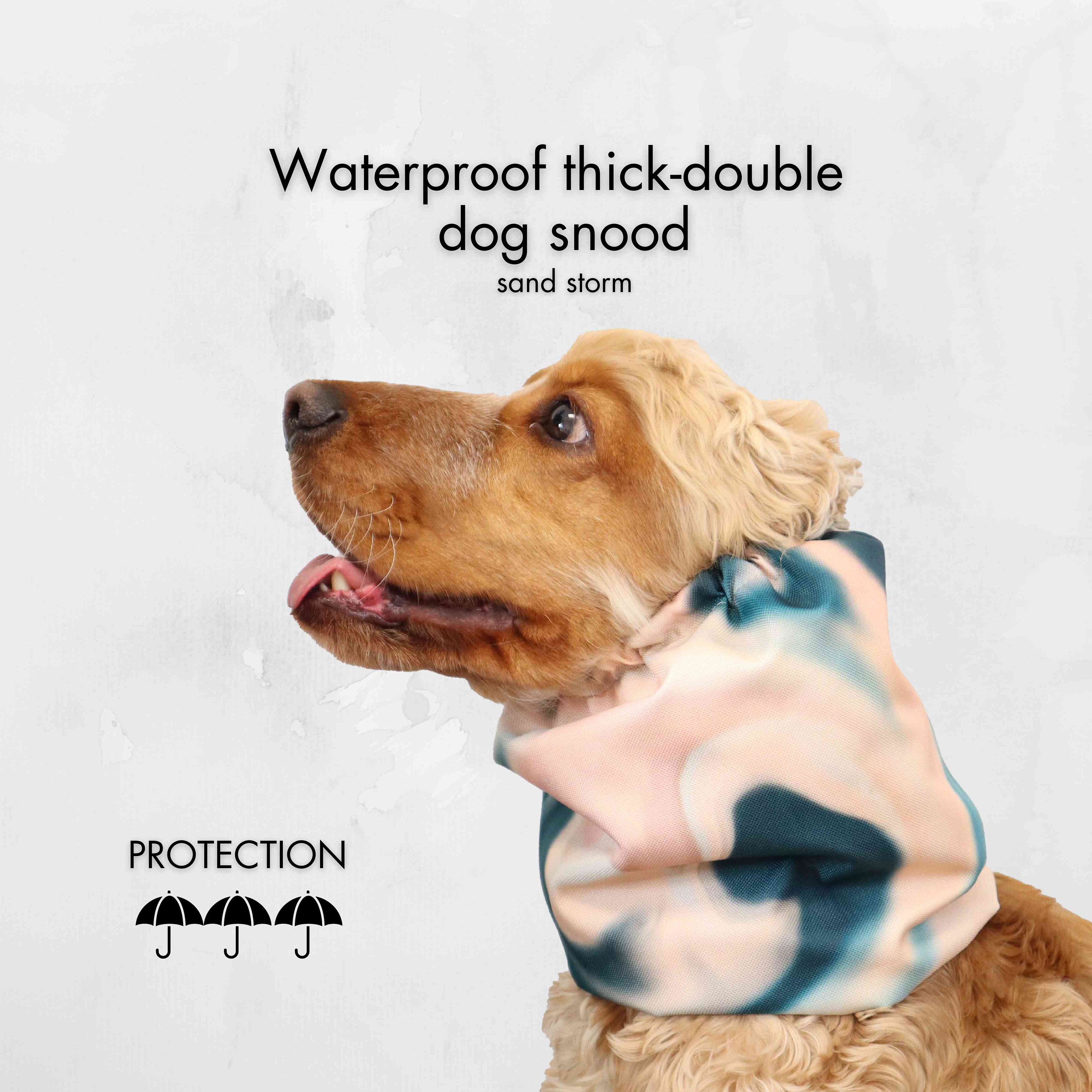 Waterproof Thick Dog Snood | Cocker Spaniel Ear Cover | Long eared Dog Snood | Bloodhound Snood