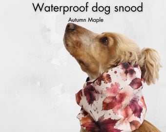 Autumn Maple Waterproof Dog Snood for Cocker Spaniels, Long-Eared Dog Ear Cover, Single or Double Layer