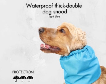 Waterproof Thick Dog Snood | Sky Blue Snood For Dog l Basset | Cocker Spaniel | Setter Snood | Poodle Ear Protector