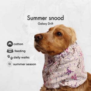 Cotton White Dog Snood  | Summer Cocker Spaniel Snood | Basset Hound Snood | Cavalier Snood | Long-Eared Dog Snood