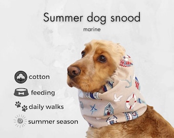 Snood per cani in cotone / Cocker Spaniel / Basset Hound / Snood Cavalier / Snood per cani dalle orecchie lunghe