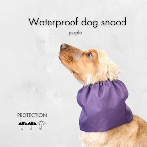 Purple Waterproof Dog Snood | Dog Ear Cover | Minimalistic Dog Ear Scarf | Basset Hound Snood | Cocker Spaniel Snood | Best Snood For Dog