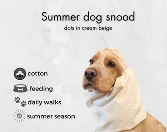 Cotton Dog Snood | Cocker Spaniel | Basset Hound | Cavalier Snood | Long-Eared Dog Snood | Afghan Hound Snood | Dog Ear Cover | Saluki Snood