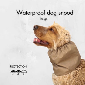 Waterproof Dog Snood | Beige Poodle Snood | Setter Snood | Cocker Spaniel Snood | Bloodhound Snood | Dog Ear cover | Dog Ear Protector
