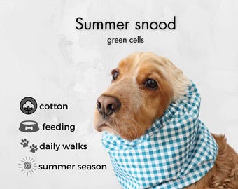 Cotton Dog Snood | Cocker Spaniel | Basset Hound | Cavalier Snood | Long-Eared Dog Snood