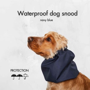 Navy Blue Waterproof Dog Snood  | Spaniel Snood | Basset Hound Snood | Basset Hound Snood | Cavalier Snood | Afghan Snood | Saluki Snood