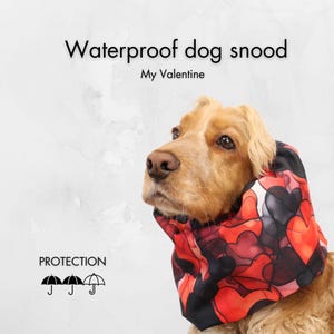 Waterproof Dog Snood | Cavalier Snood | Basset Hound Snood | Cocker Spaniel Snood | Dog Ear Cover | Dog Ear Protector | Poodle Snood