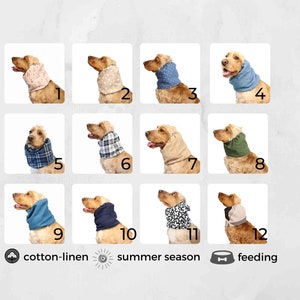 Cotton dog snood | Summer snood for dog | Cocker spaniel ear protector | Basset hound snood | Dog ear cover