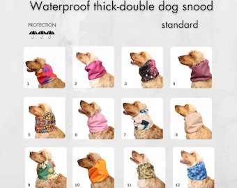 Waterproof Dog Snood | Thick Snood For Dog | Cocker Spaniel Ear Protector | Basset Hound Snood | Dog Ear Cover